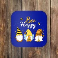 Cute Bee Happy Beekeeping Gnome Beekeeper Apiarist Gift Coaster