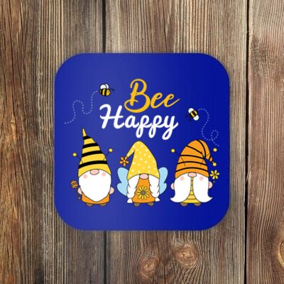 Cute Bee Happy Beekeeping Gnome Beekeeper Apiarist Gift Coaster