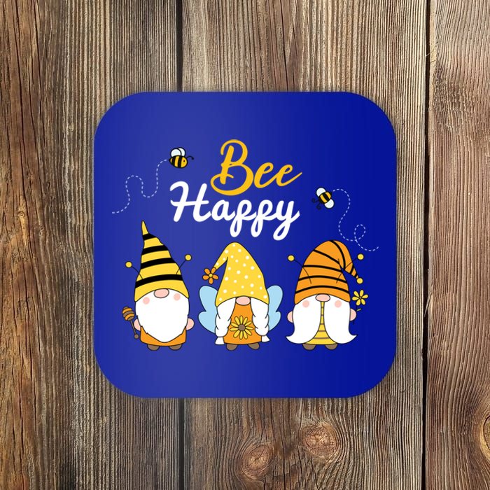 Cute Bee Happy Beekeeping Gnome Beekeeper Apiarist Gift Coaster