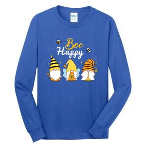 Cute Bee Happy Beekeeping Gnome Beekeeper Apiarist Gift Tall Long Sleeve T-Shirt