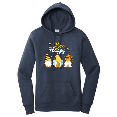 Cute Bee Happy Beekeeping Gnome Beekeeper Apiarist Gift Women's Pullover Hoodie