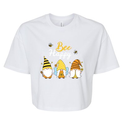 Cute Bee Happy Beekeeping Gnome Beekeeper Apiarist Gift Bella+Canvas Jersey Crop Tee