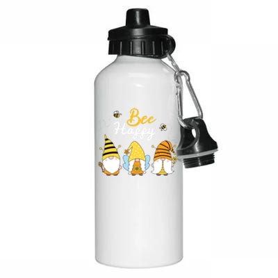 Cute Bee Happy Beekeeping Gnome Beekeeper Apiarist Gift Aluminum Water Bottle