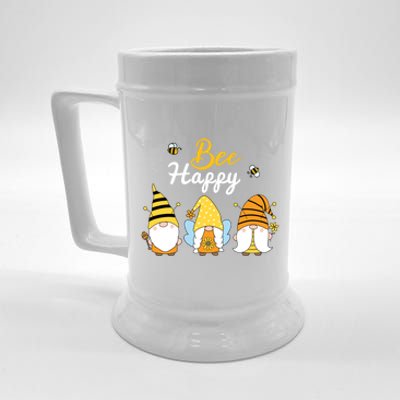 Cute Bee Happy Beekeeping Gnome Beekeeper Apiarist Gift Beer Stein