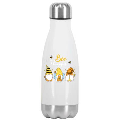 Cute Bee Happy Beekeeping Gnome Beekeeper Apiarist Gift Stainless Steel Insulated Water Bottle