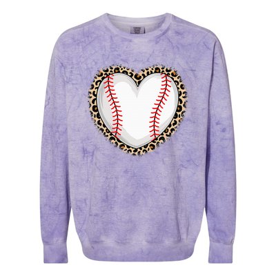 Cute Baseball Heart Baseball Lover Colorblast Crewneck Sweatshirt