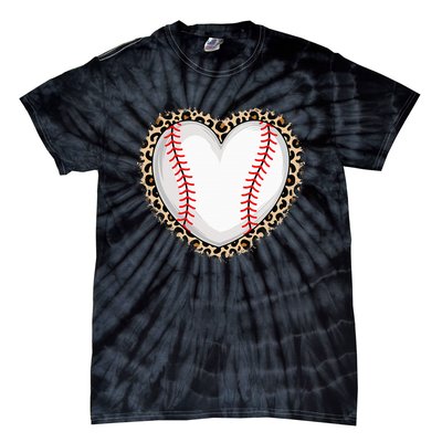 Cute Baseball Heart Baseball Lover Tie-Dye T-Shirt