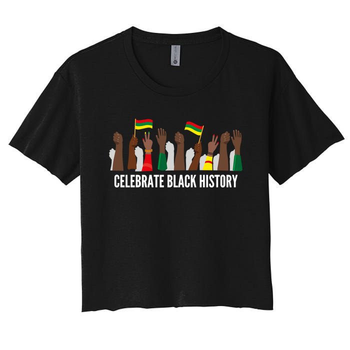 Celebrate Black History Month Women's Crop Top Tee