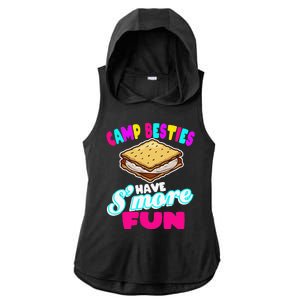 Camp Besties Have Smore Fun Ladies PosiCharge Tri-Blend Wicking Draft Hoodie Tank