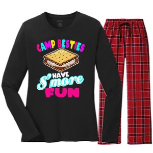 Camp Besties Have Smore Fun Women's Long Sleeve Flannel Pajama Set 