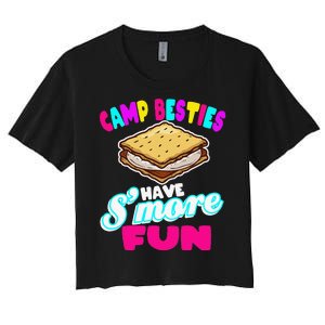 Camp Besties Have Smore Fun Women's Crop Top Tee