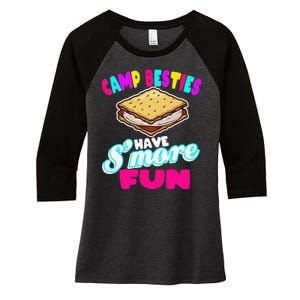 Camp Besties Have Smore Fun Women's Tri-Blend 3/4-Sleeve Raglan Shirt