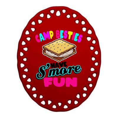 Camp Besties Have Smore Fun Ceramic Oval Ornament