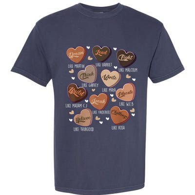 Celebrating Black History With Educated Leader Hearts Garment-Dyed Heavyweight T-Shirt