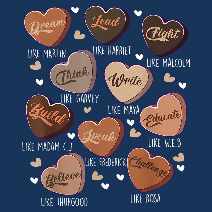Celebrating Black History With Educated Leader Hearts Button