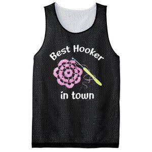 Crochet Best Hooker In Town Funny Yarn Mesh Reversible Basketball Jersey Tank