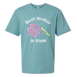 Crochet Best Hooker In Town Funny Yarn Sueded Cloud Jersey T-Shirt