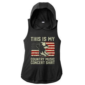 Cowboy Boots Hat This Is My Country Music Concert Ladies PosiCharge Tri-Blend Wicking Draft Hoodie Tank