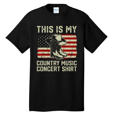 Cowboy Boots Hat This Is My Country Music Concert Tall T-Shirt