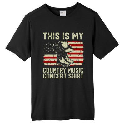 Cowboy Boots Hat This Is My Country Music Concert Tall Fusion ChromaSoft Performance T-Shirt