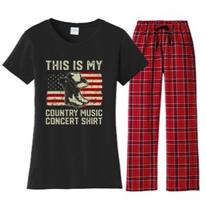 Cowboy Boots Hat This Is My Country Music Concert Women's Flannel Pajama Set