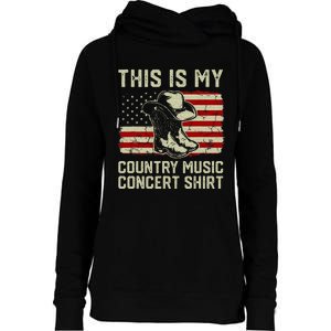 Cowboy Boots Hat This Is My Country Music Concert Womens Funnel Neck Pullover Hood