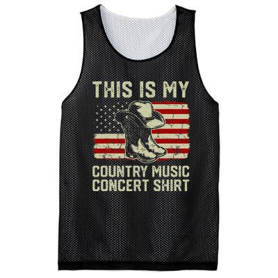 Cowboy Boots Hat This Is My Country Music Concert Mesh Reversible Basketball Jersey Tank