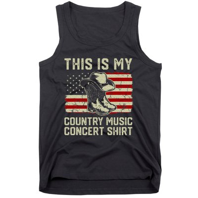 Cowboy Boots Hat This Is My Country Music Concert Tank Top