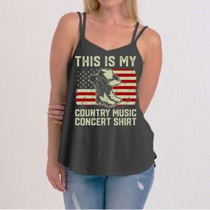 Cowboy Boots Hat This Is My Country Music Concert Women's Strappy Tank