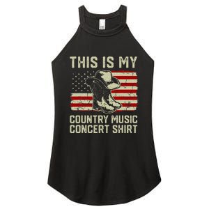 Cowboy Boots Hat This Is My Country Music Concert Women's Perfect Tri Rocker Tank