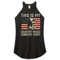 Cowboy Boots Hat This Is My Country Music Concert Women's Perfect Tri Rocker Tank