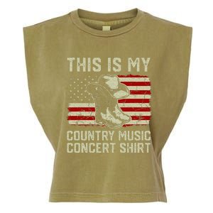 Cowboy Boots Hat This Is My Country Music Concert Garment-Dyed Women's Muscle Tee