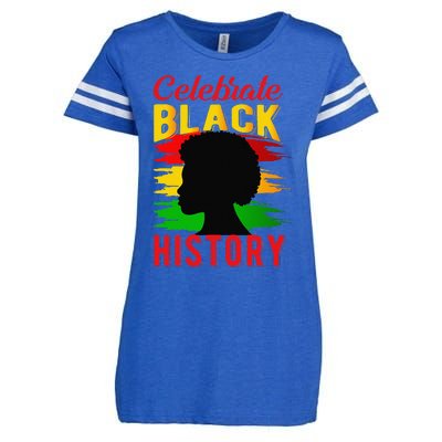 Celebrate Black History Juneteenth Black History Month Enza Ladies Jersey Football T-Shirt