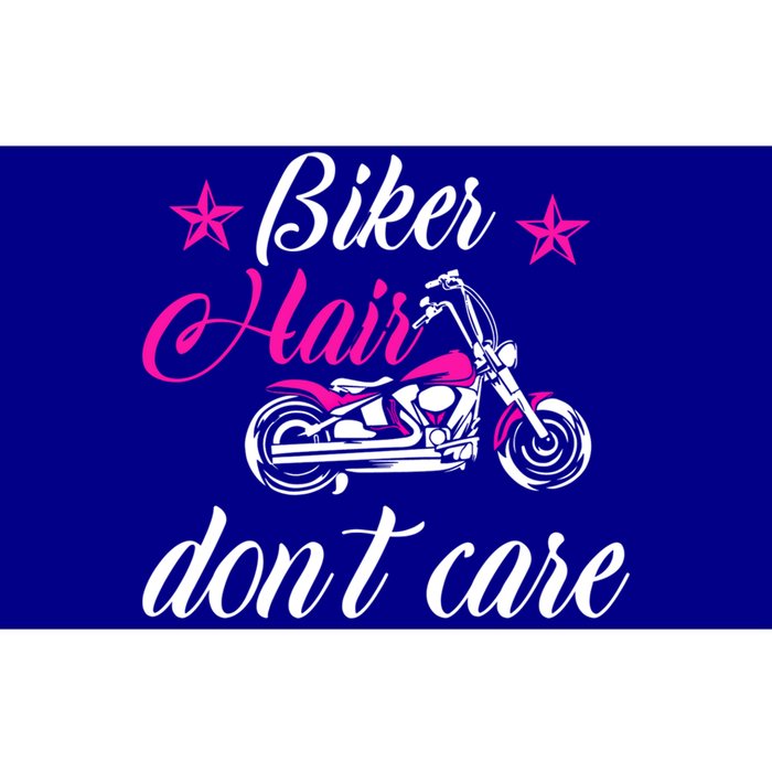 Cute Biker Hair Don't Care Quote Motorcycle Riders Gift Bumper Sticker