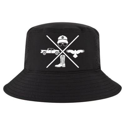 Crow Boots Hat and Truck Funny Hardy Family Cool Comfort Performance Bucket Hat