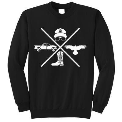 Crow Boots Hat and Truck Funny Hardy Family Sweatshirt