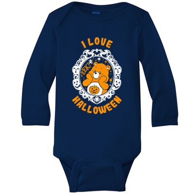 C.a.r.e Bears Halloween Trickor Sweet Bear Spooky Poster Baby Long Sleeve Bodysuit