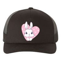 Cute Bunny Heart Pink Girly Love Rabbit Childrens Yupoong Adult 5-Panel Trucker Hat