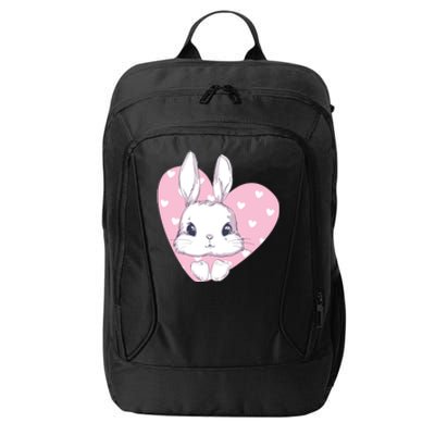 Cute Bunny Heart Pink Girly Love Rabbit Childrens City Backpack