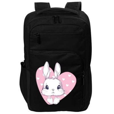 Cute Bunny Heart Pink Girly Love Rabbit Childrens Impact Tech Backpack