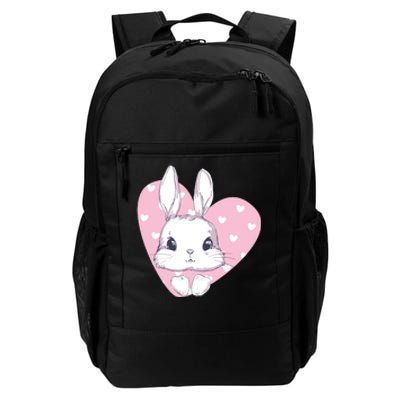 Cute Bunny Heart Pink Girly Love Rabbit Childrens Daily Commute Backpack