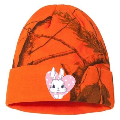 Cute Bunny Heart Pink Girly Love Rabbit Childrens Kati Licensed 12" Camo Beanie