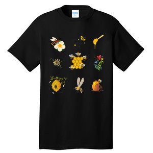 Cute Bee Hive Bee Combination Tall T-Shirt