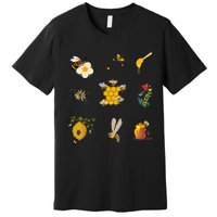 Cute Bee Hive Bee Combination Premium T-Shirt