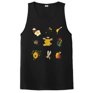 Cute Bee Hive Bee Combination PosiCharge Competitor Tank