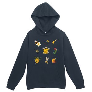 Cute Bee Hive Bee Combination Urban Pullover Hoodie