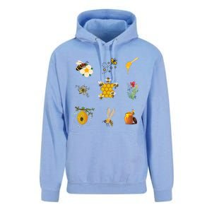 Cute Bee Hive Bee Combination Unisex Surf Hoodie