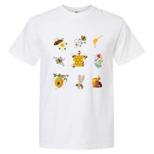 Cute Bee Hive Bee Combination Garment-Dyed Heavyweight T-Shirt