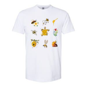 Cute Bee Hive Bee Combination Softstyle CVC T-Shirt