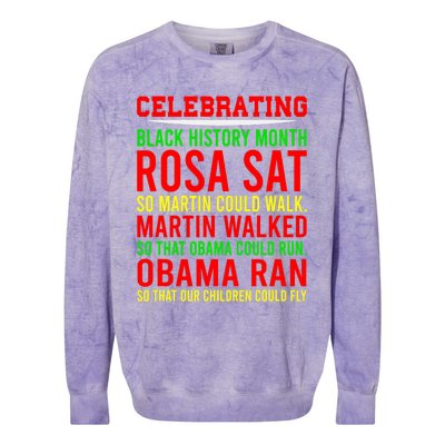 Celebrating Black History Month, Inspirational Power Leaders Colorblast Crewneck Sweatshirt